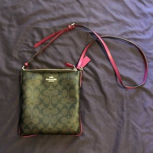 Coach monogram pink messenger bag